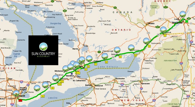 Sun Country Highway 401 corridor map