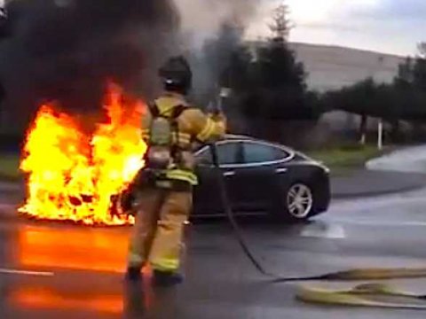Tesla fire