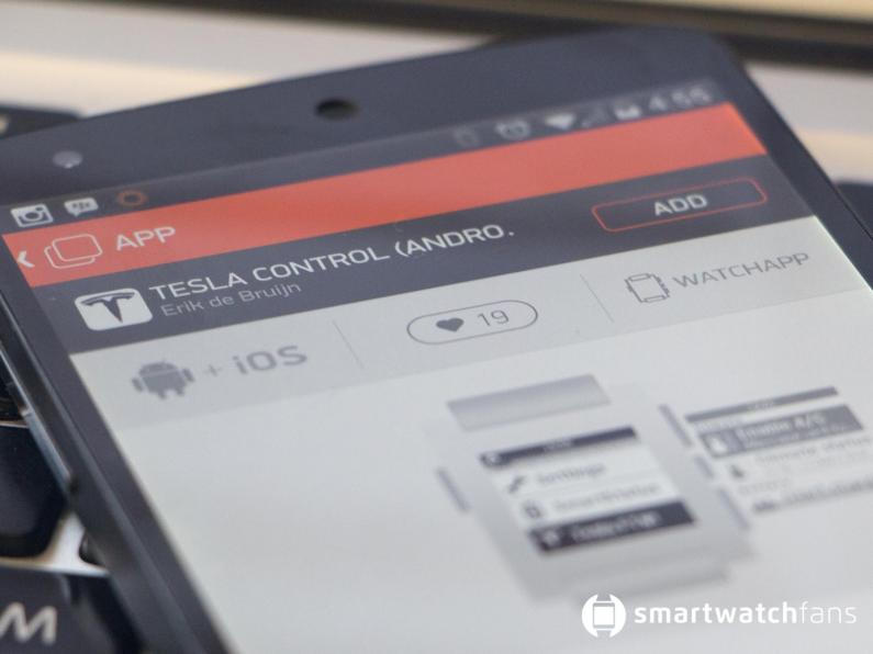Tesla Control App Pebble Smart Watch