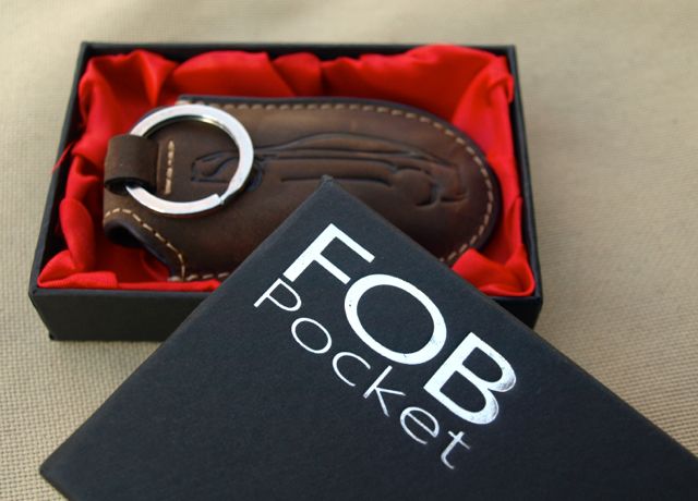 Tesla leather key fob holder hotsell