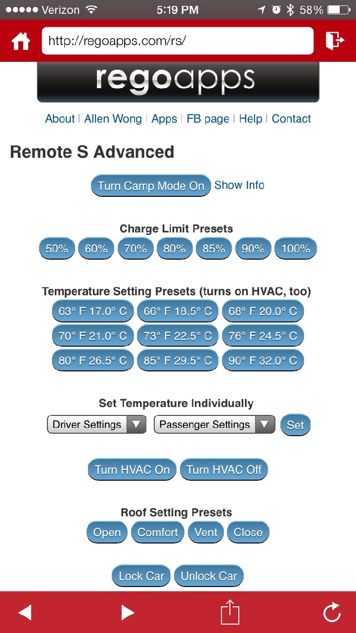 Remote S Advanced Settings