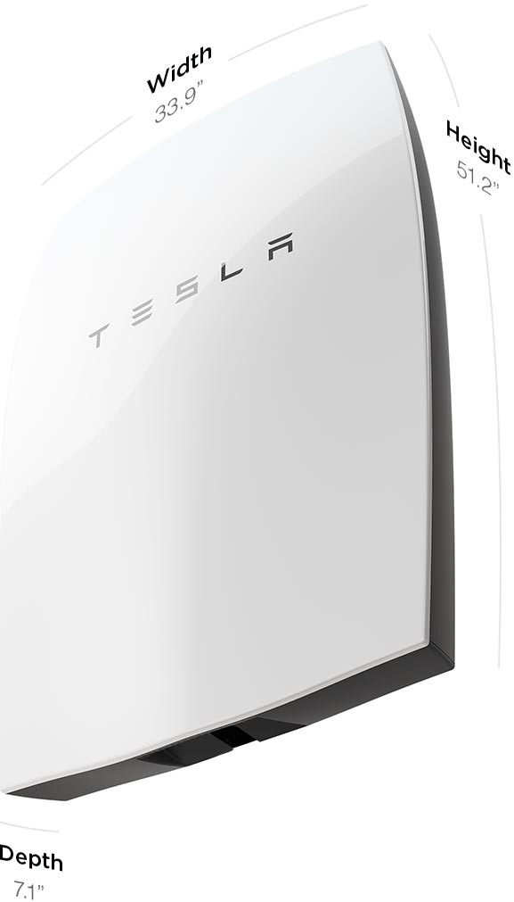 Tesla powerwall size
