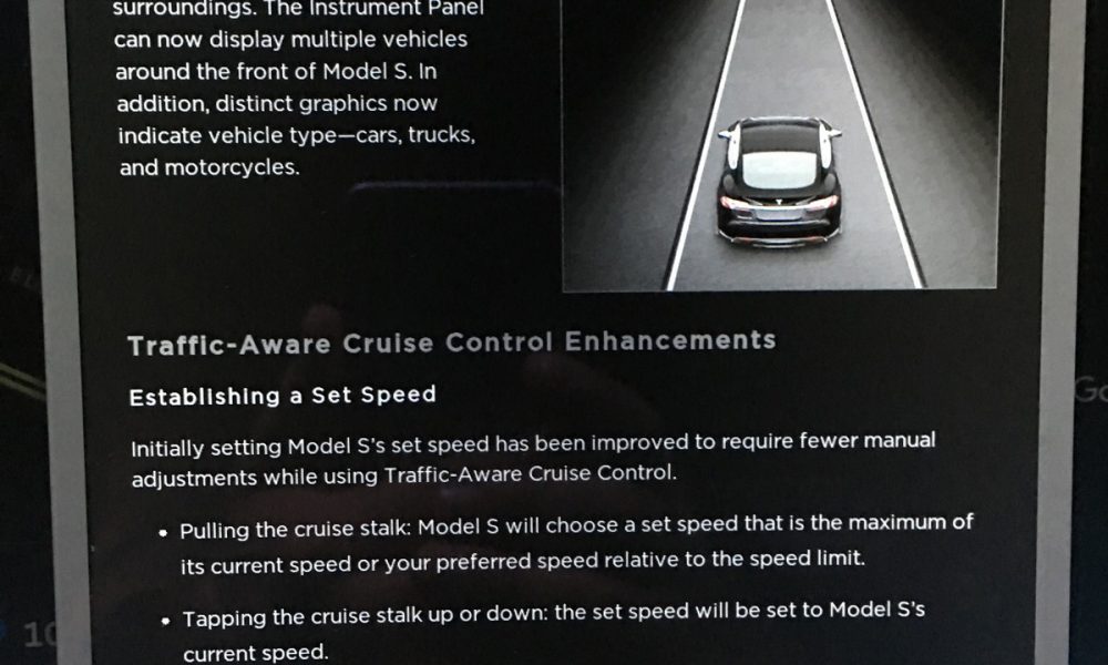 Tesla v7.1 enhanced Autopilot visualization