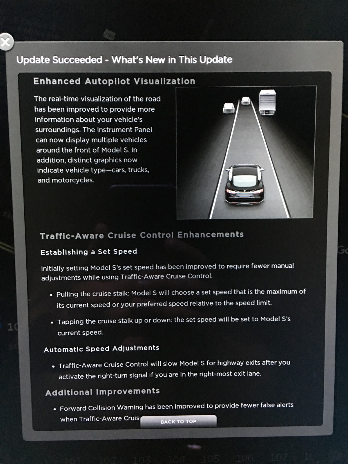 Tesla v7.1 enhanced Autopilot visualization