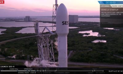 SES 9 atop SpaceX Falcon 9 rocket