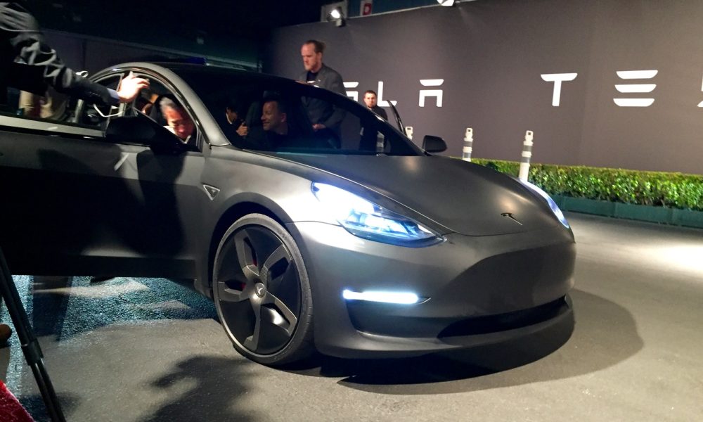 Matte Black Tesla Model 3 Front