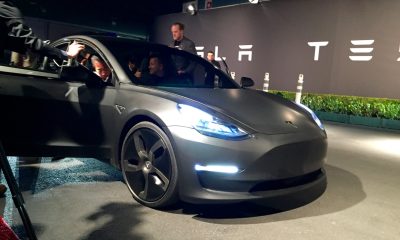 Matte Black Tesla Model 3 Front