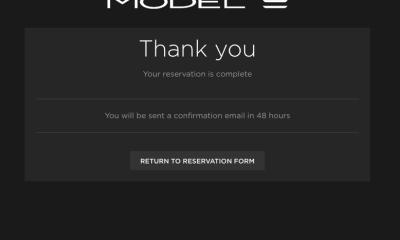 Model 3 reservation form