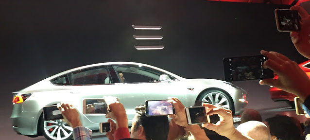 Silver-Tesla-Model-3-Event-Stage