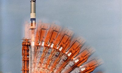 Gemini 10 launches using a modified TItan ICBM motor.