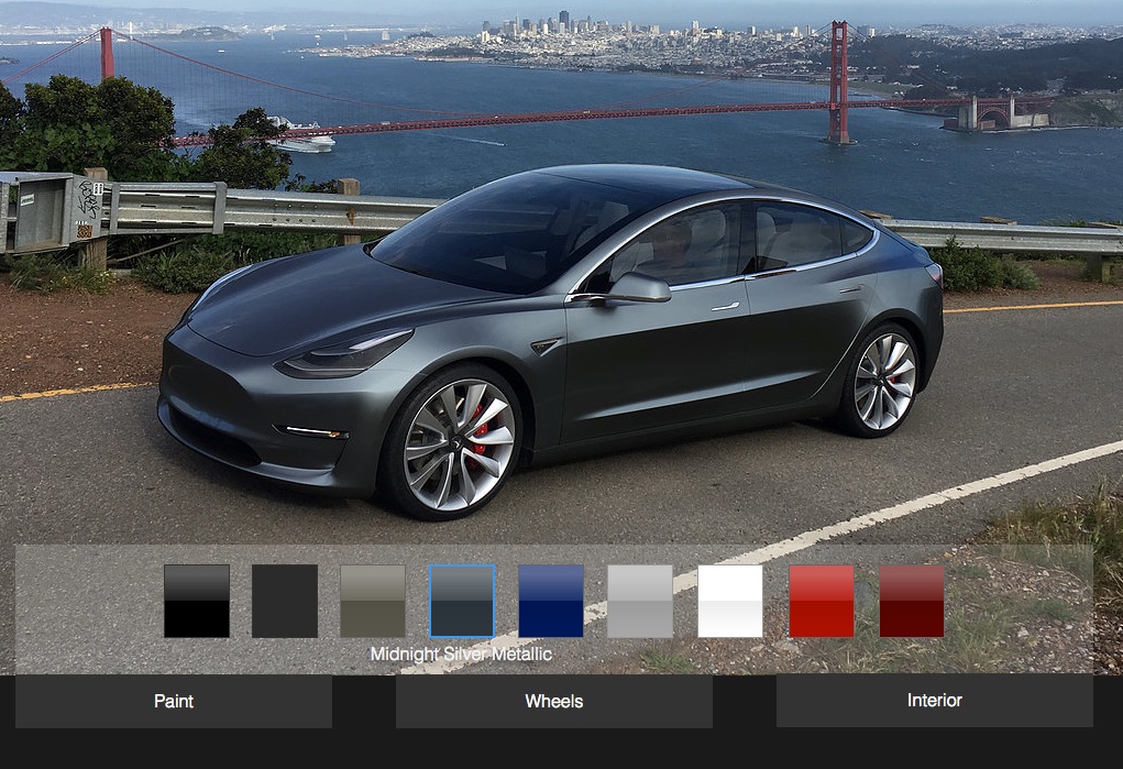 Tesla fan creates an Model 3 Studio configurator [Updated]