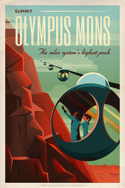 Mars travel poster