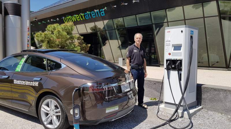 Alan Soule with his Tesla Model S