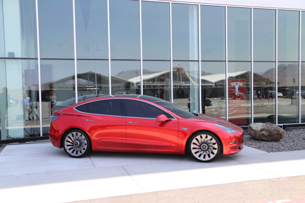 Model 3 outside Gigafactory