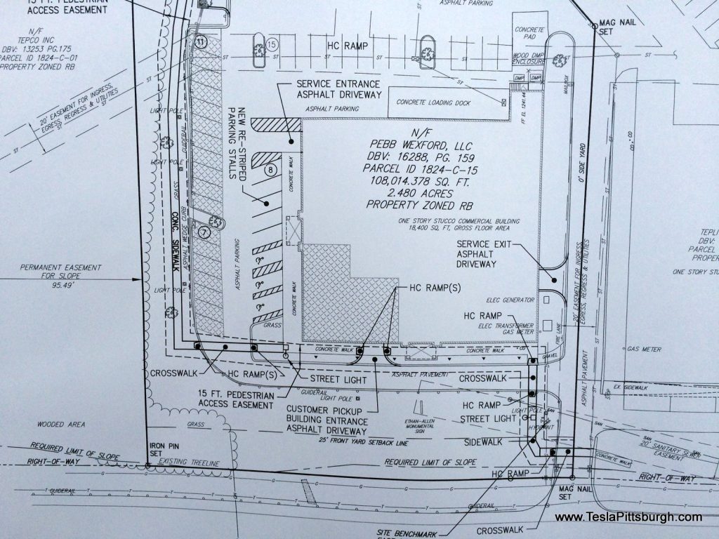pittsburgh tesla service building plan