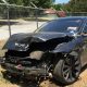 Wrecked Tesla in Texas