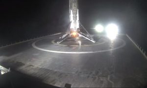 SpaceX landing at sea