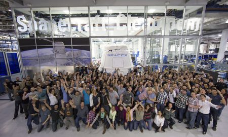 Happy SpaceX workers. | Credit: SpaceX