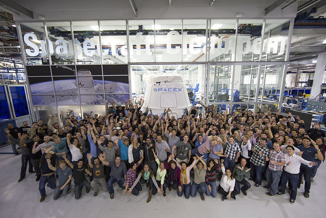 Happy SpaceX workers. | Credit: SpaceX