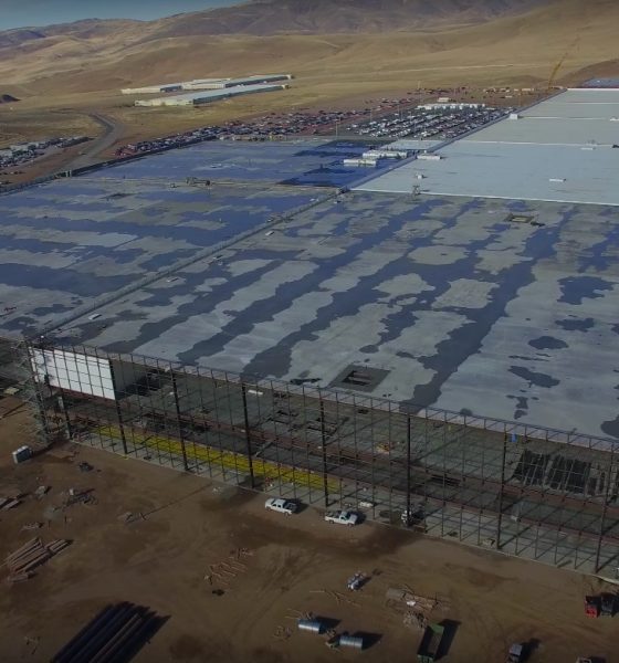Tesla Gigafactory captured by drone December 2016
