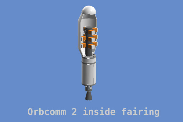 Falcon 9 LEGO with ORBCOMM-2