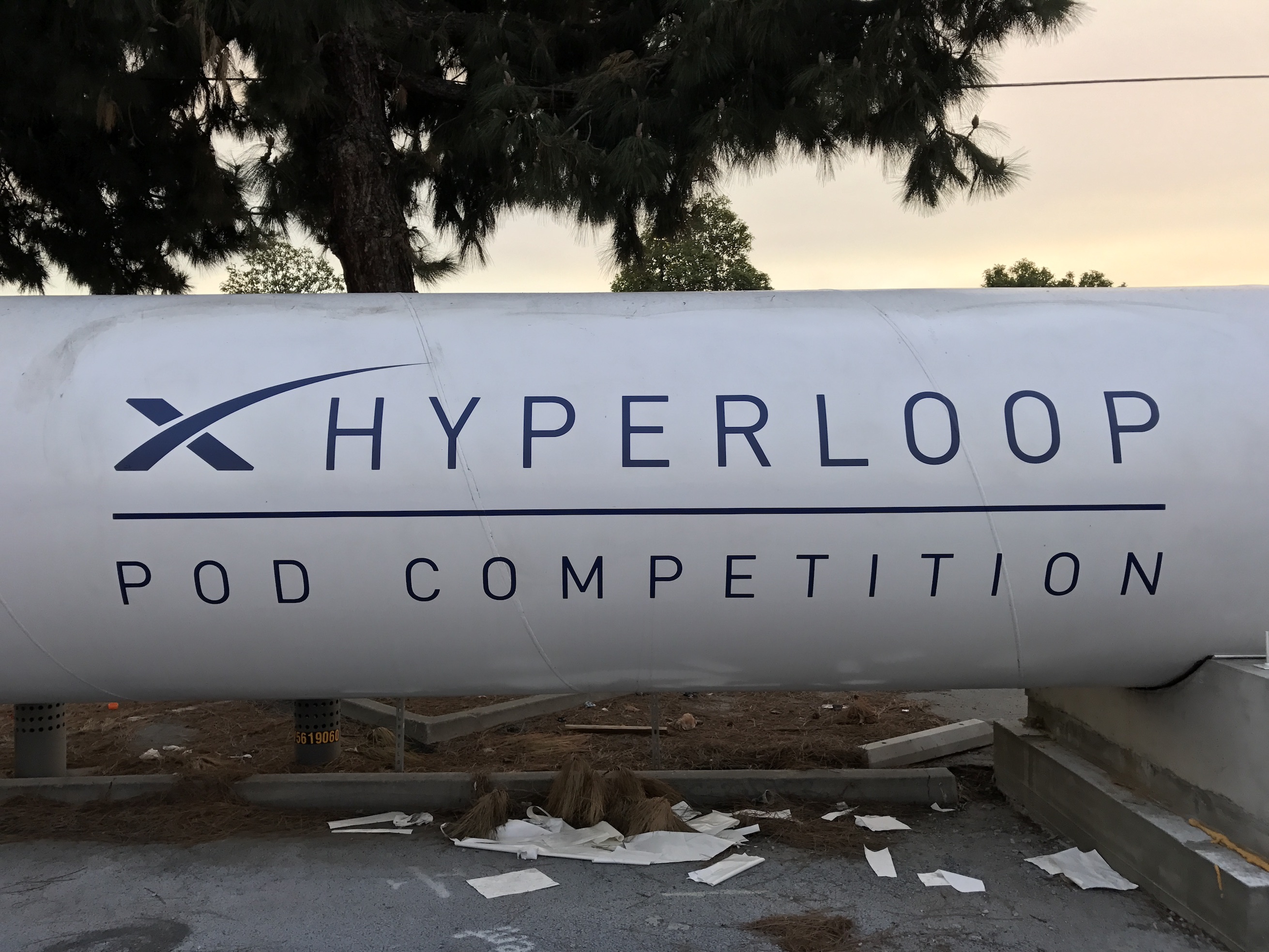 Hyperloop test track outside of SpaceX