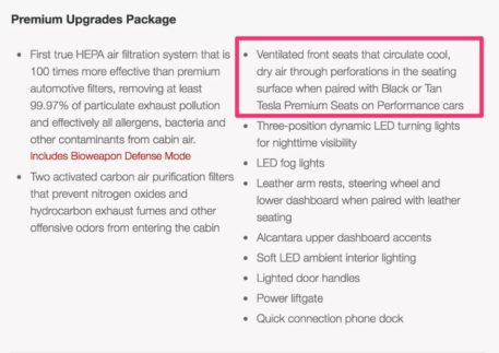 Tesla model s discount premium upgrades package