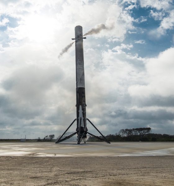 The first stage of Falcon 9 landed at LZ-1 following the launch of CRS-10 in February 2017. Expect a similar spectacle this Monday! (SpaceX)