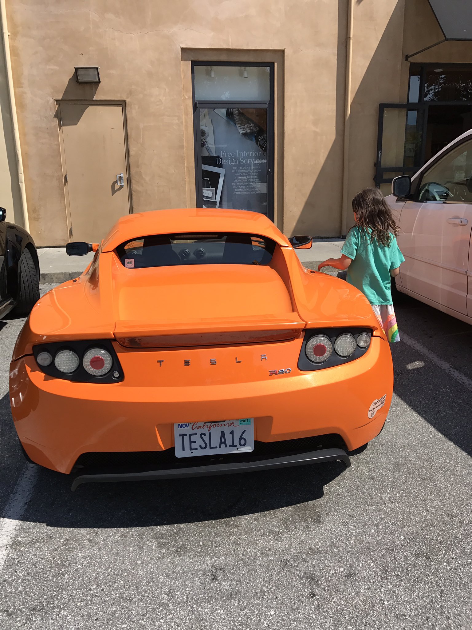 Jason Calacanis Orange Tesla Roadster early