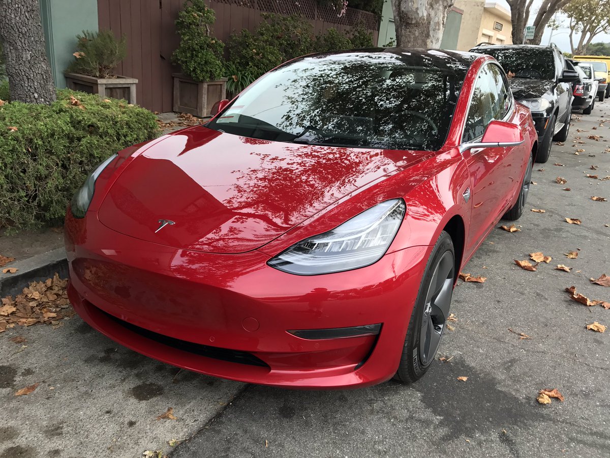 red-tesla-model-3-front-grill - TESLARATI