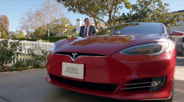 Tesla Model S product placement in hit TV edy series
