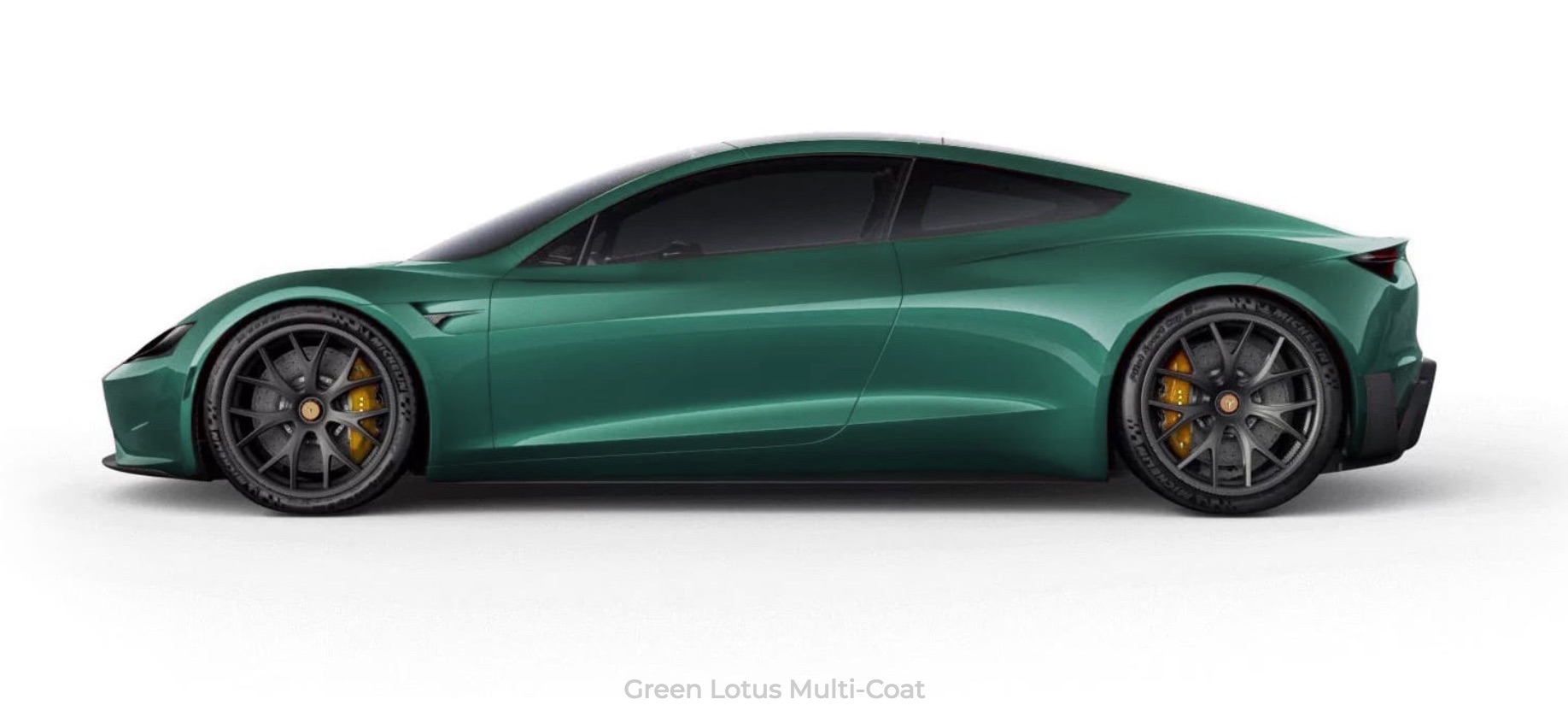tesla roadster green color TESLARATI