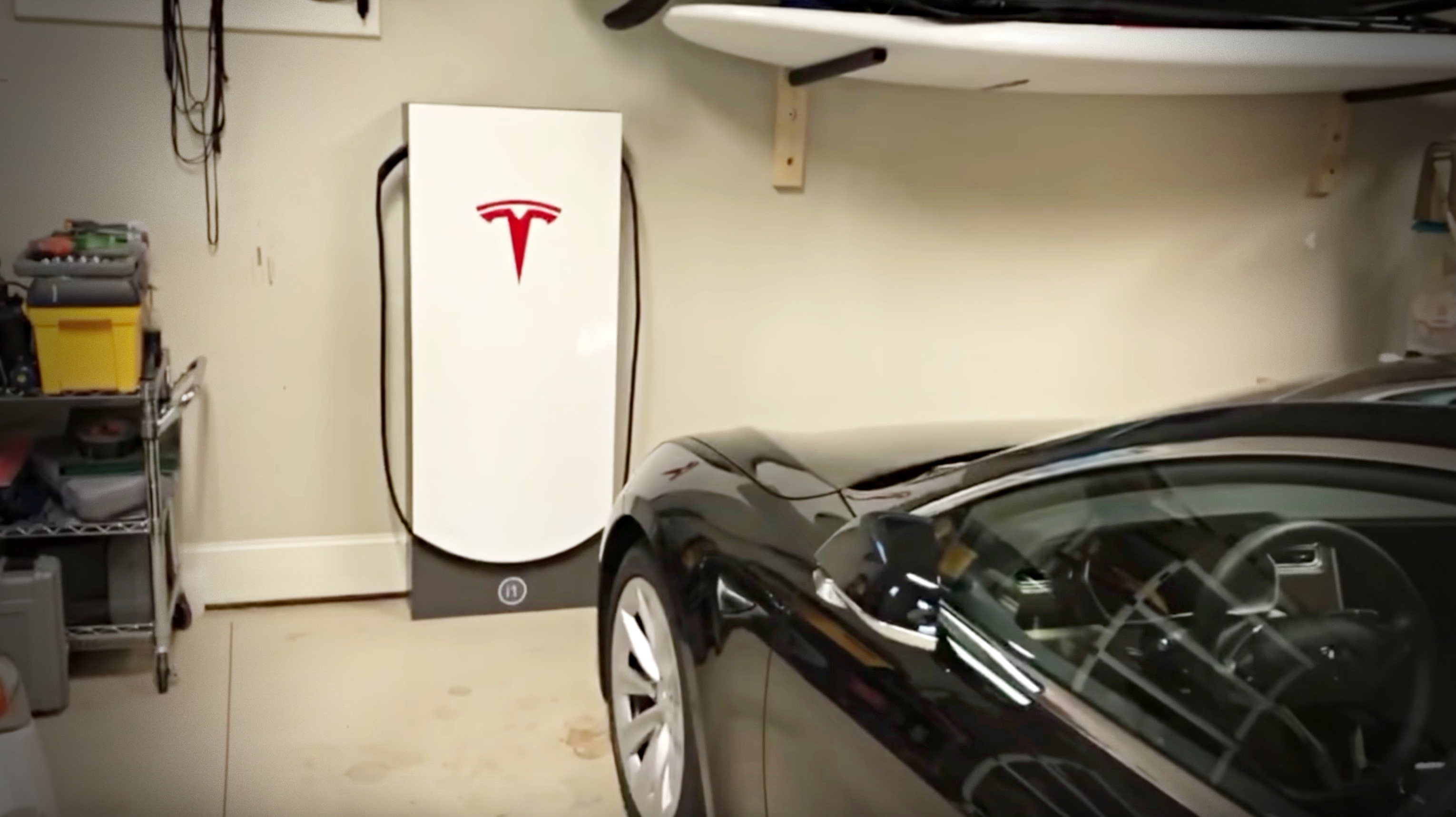 Tesla shop charging garage