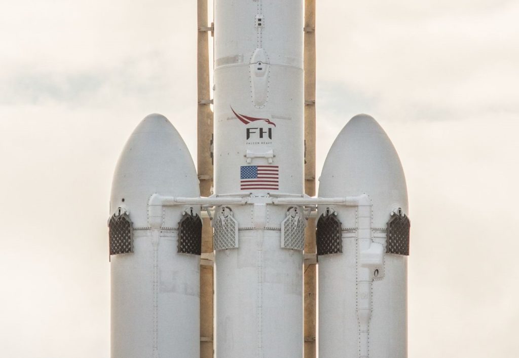 close up falcon 9 rocket