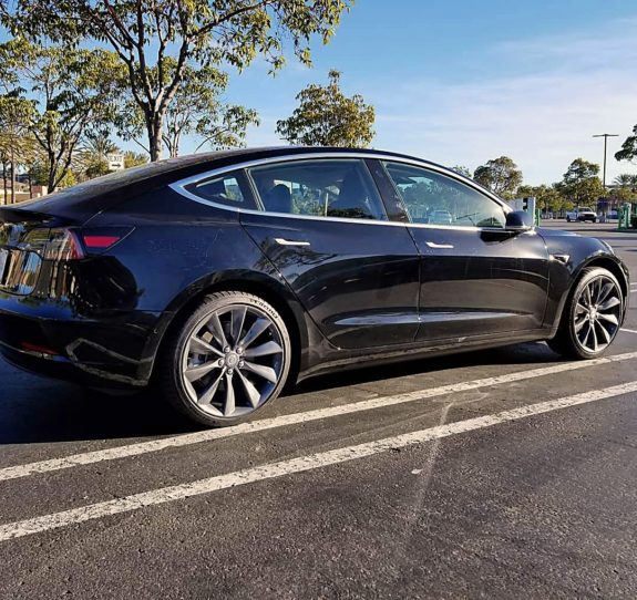 Tesla Model 3 Gets A Bold Look With 20 Turbine Wheels In