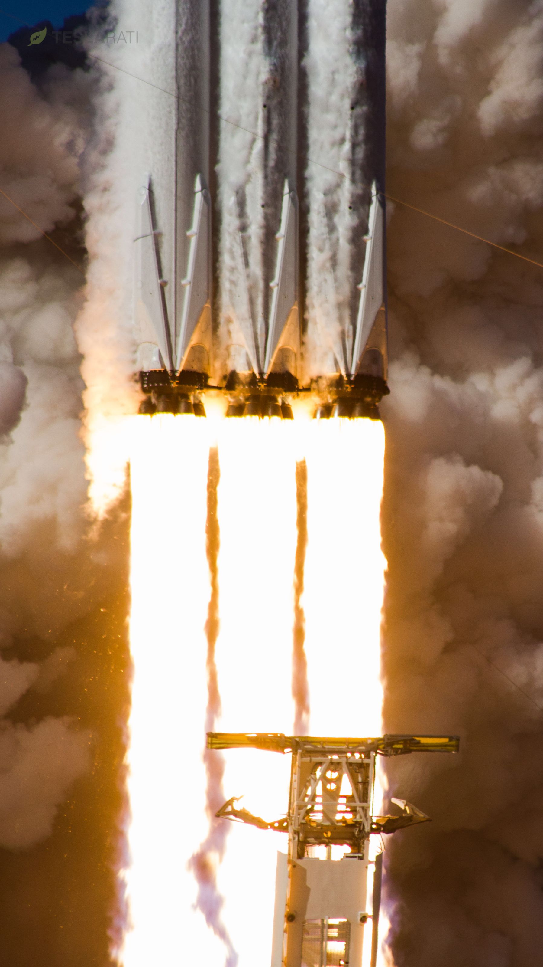 close up falcon 9 rocket