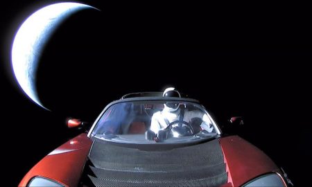 SpaceX's Falcon Heavy debut likely relied in part upon Tesla battery tech for second stage's nearly six hour-long coast before sending Starman beyond Earth orbit. (SpaceX)