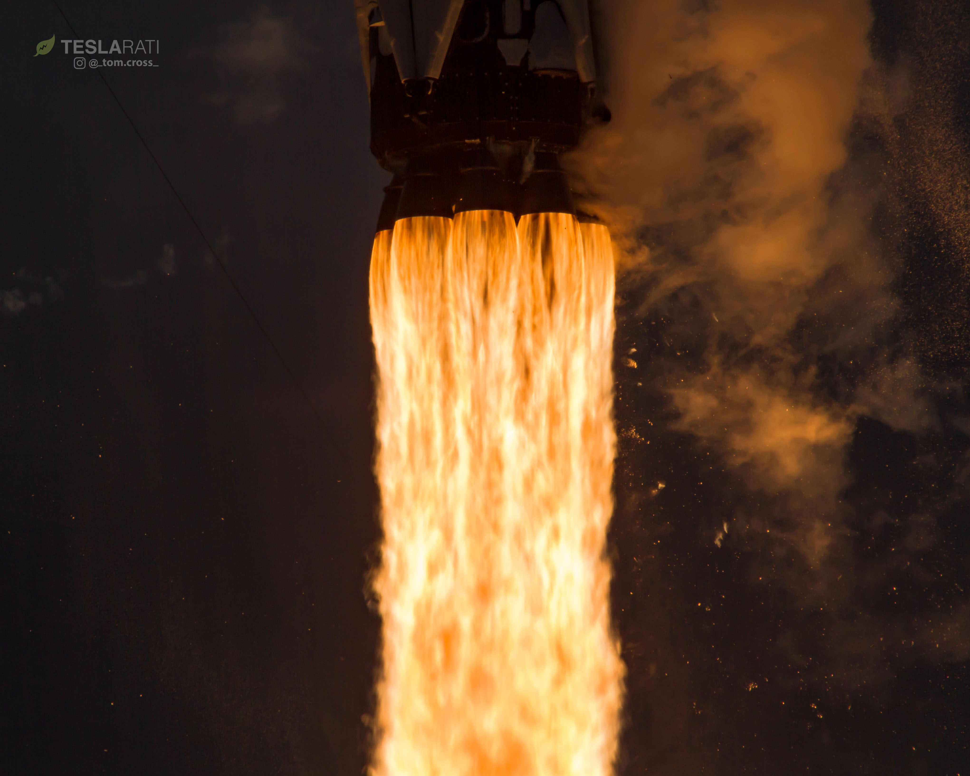 close up falcon 9 rocket