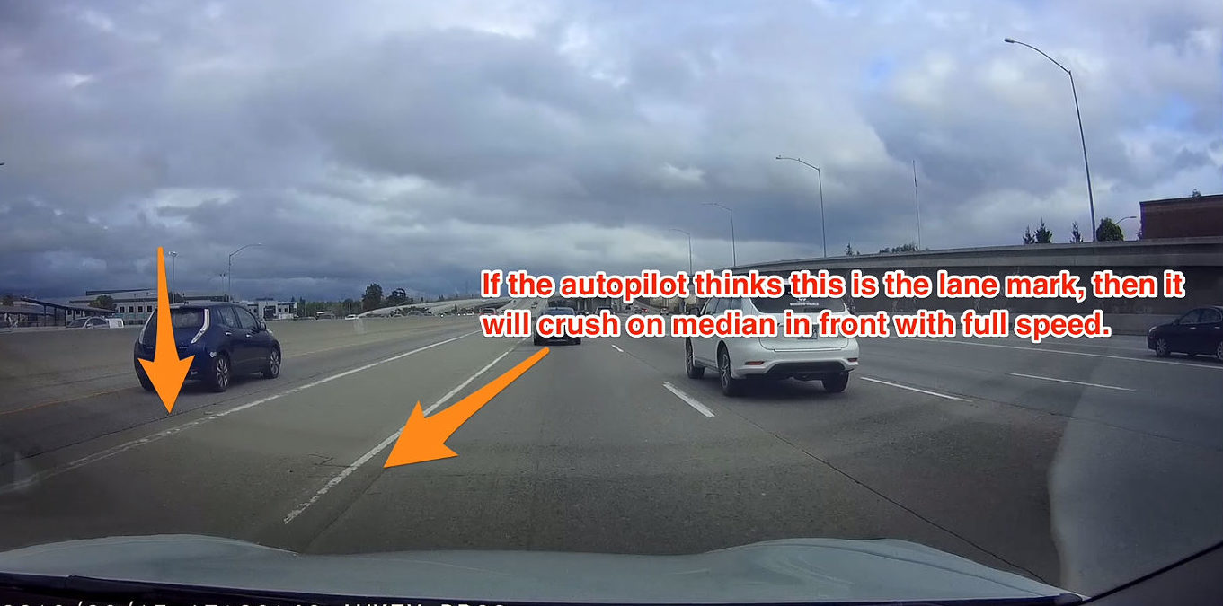 Tesla Model X accident theory [Credit: Privater/YouTube]