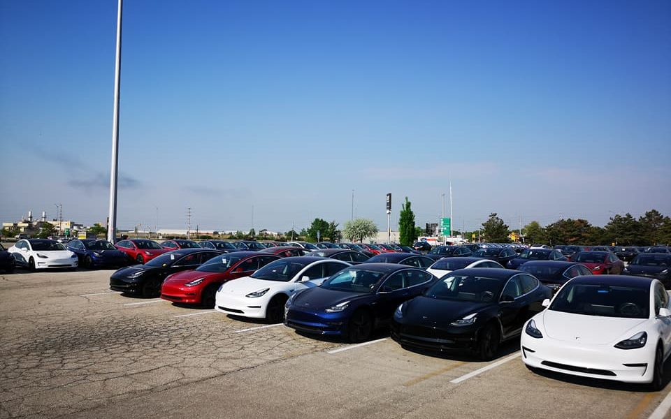 tesla-model-3-fleet-spotted-en-masse-in-canada-awaiting-deliveries