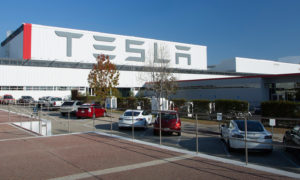 tesla fremont factory in northern california where the model 3 and model y are manufactured