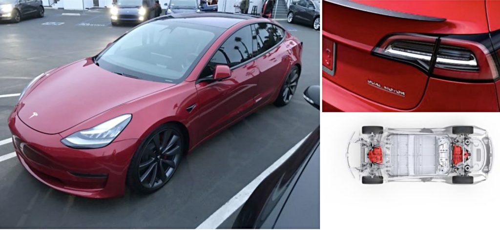 foul Billy goat Appal Tesla reveals Model 3 Performance "Dual Motor" badge and new pricing
