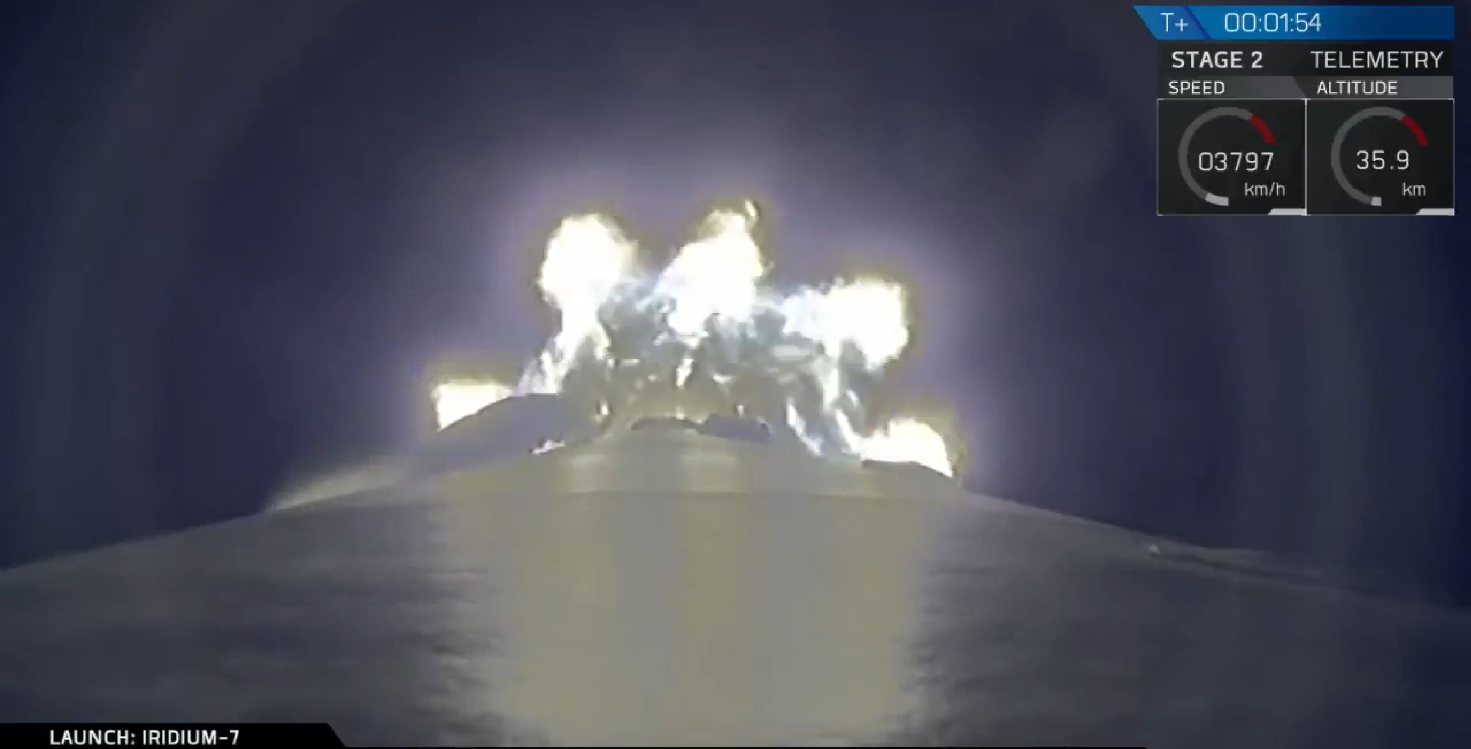 Iridium-7 B1048 launch (SpaceX) 2