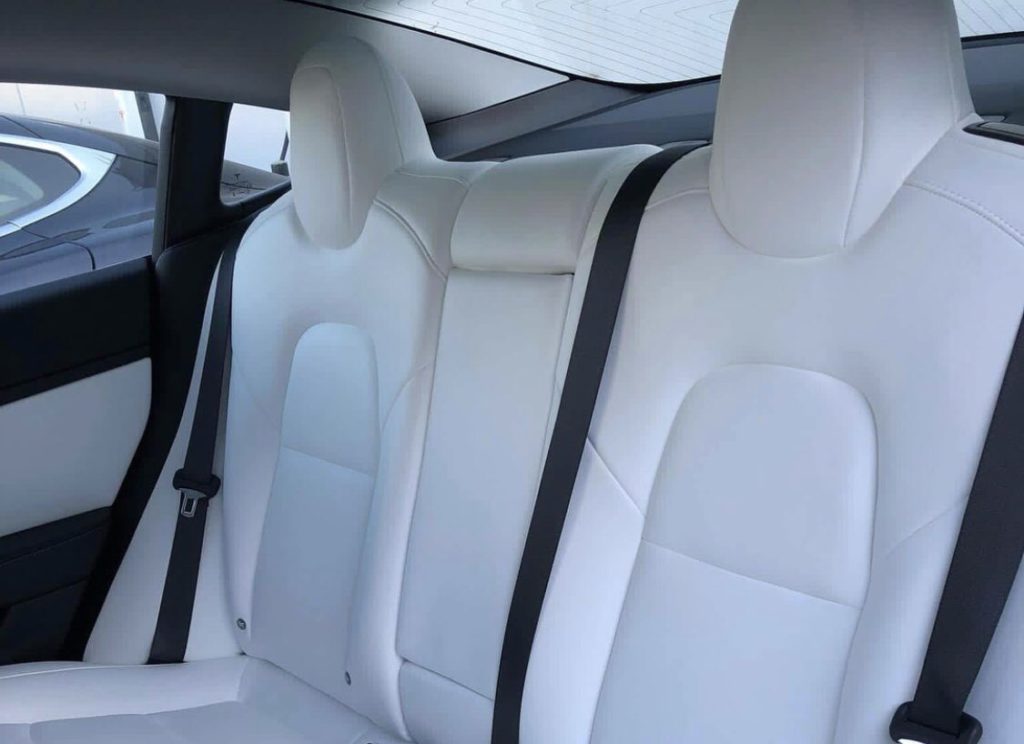 First close look at Tesla Model 3 Performance with white interior on