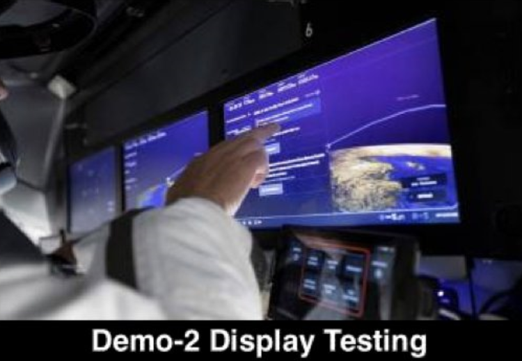 DM-2 Crew Dragon display testing (SpaceX)