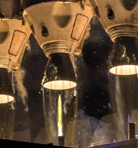 Each of those three rocket nozzles is roughly 2.5m (8 feet) across, plenty of room for all but the tallest humans to stand up in.
