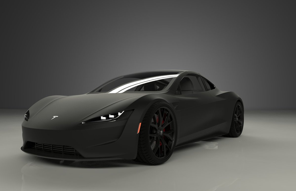 Tesla Roadster Matte Black Teslarati