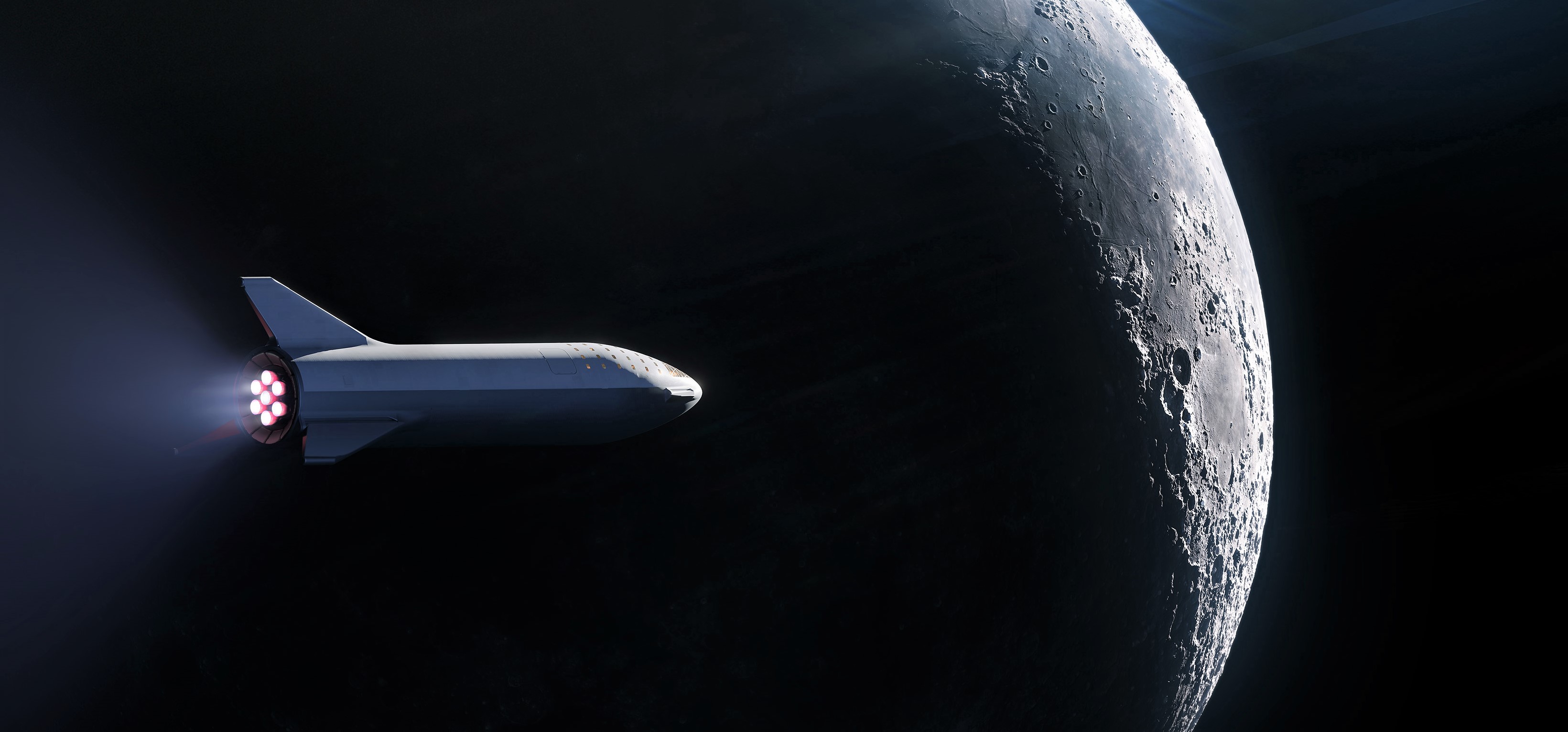 SpaceX has announced that BFR's first crewed lunar voyage will be funded by billionaire Yasuka Maezawa and will include as many as 10 additional passengers. (SpaceX)