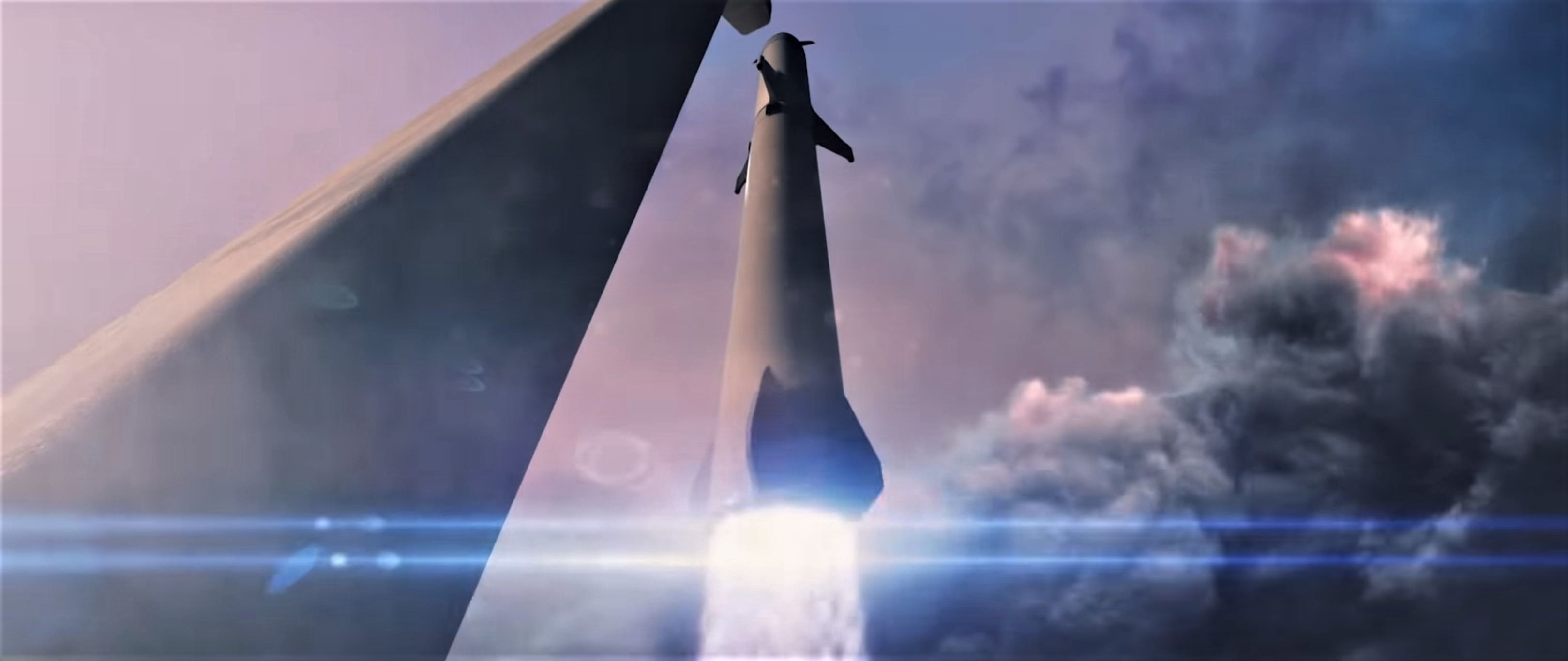 BFR 2018 launch render (SpaceX) 3