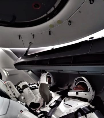 Crew Dragon suit display tests NASA SpaceX pano crop